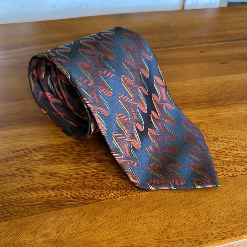 Laurent‎ Bennet Milano Elegant Brown and Orange Men's Tie